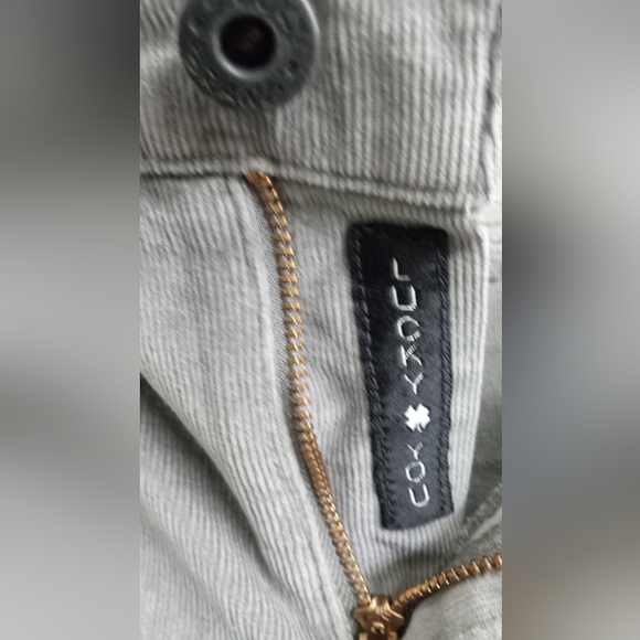 Lucky Brand Charlie Skinny Gray Soft Handcrafted Corduroy Jeans- Size: 10/30A - Picture 8 of 15